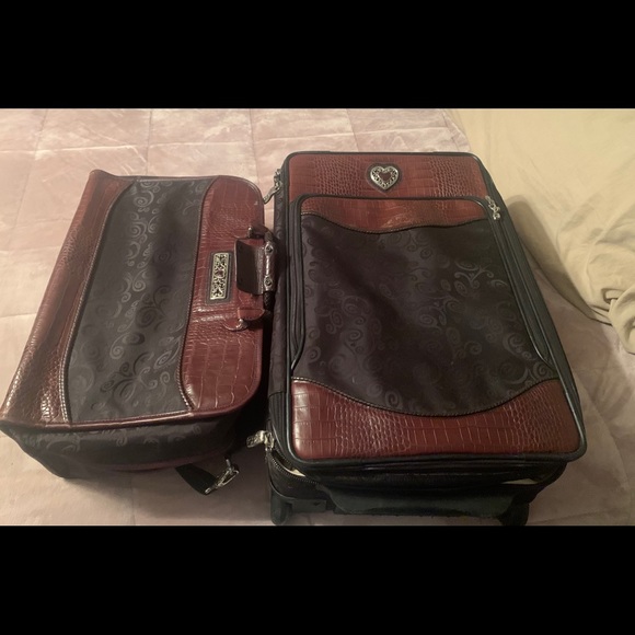 Brighton Handbags - 2pc Brighton Rolling 22” Luggage & Carry-on